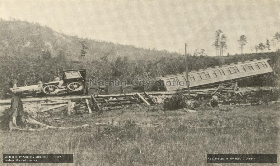 Postcard: Wreck of Conway Passenger Train